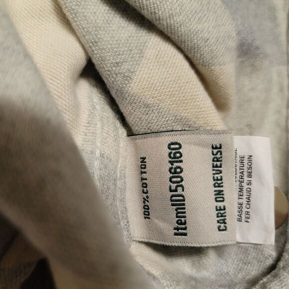 LL Bean Top Women XL Petite Gray Button Up Flannel Shirt Plaid Pockets Preppy - Picture 6 of 8